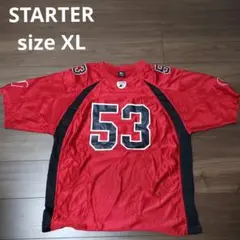 古着 STARTER 半袖ゲームシャツ 脇メッシュ レッド XL 53