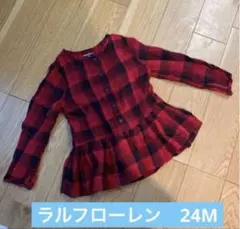 ラルフローレン　美品　赤チェック　チュニック