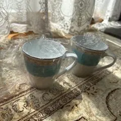 【新品未使用】Noritake ノリタケ　ハミングブルーマグカップペアセット