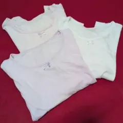 半袖シャツ 3枚セット 薄ピンク ホワイト　薄紫