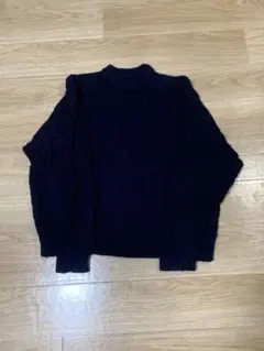 EMMA CLOTHES ネイビー ケーブルニットのサムネイル