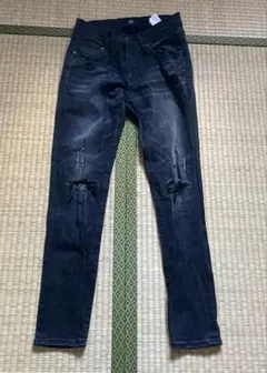 AZUL by moussy ダメージスキニーデニム S