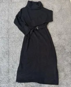 新品タグ付き　セシルマクビー ニット ロングワンピース ベルト付き