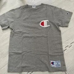 チャンピオン Tシャツ S グレー ビッグCロゴ 刺繍 半袖 Champion