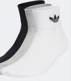 【新品】未開封　白adidas Originals ソックス 白3足セット Mのサムネイル