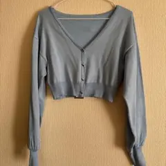 ダブルクローゼット　ライトブルー Vネック カーディガン　新品