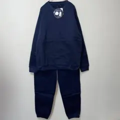新品　裏起毛　セットアップ　スウェット　パジャマ　ネイビー　L