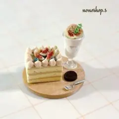 ミニチュアスイーツ　秋のいちじくスイーツ　ミニチュアフード　ハンドメイド