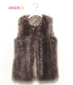 ANGIEアンジェ　フェイクファーベスト　モコモコ　Mのサムネイル