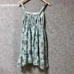 axesfemmeノースリーブ グリーン プリント柄 ワンピースのサムネイル