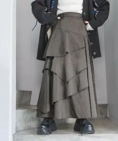 【タグ付き】PAGEBOY ティアードMIXスカート フリル プリーツ 可愛い