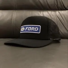 FORD PATCH TRUCKER MESH CAP BLACK BLUE