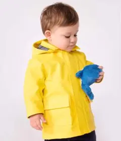 プチバトー　ベビーレインコート イエロー 95cm