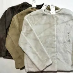 スムースヤーンフリースノーカラージャケットM☆新品タグ付☆ユニクロ☆3色まとめ売