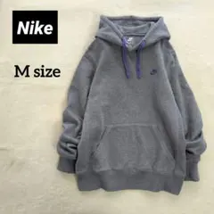 NIKE/ナイキ★古着 激レア 刺繍ロゴ スウェットパーカー グレー M