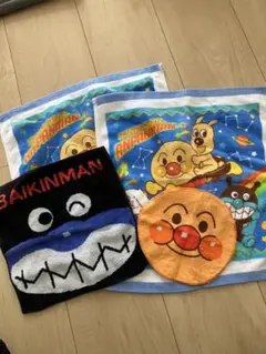 アンパンマン バイキンマン ミニタオル 4枚