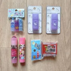 文具6点セット　まとめ売り　平成　ユニコーン　修正テープ　鉛筆キャップ　鉛筆削りのサムネイル