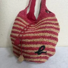 アニエスベー　カゴバッグ　ハンドバッグ　ピンク
