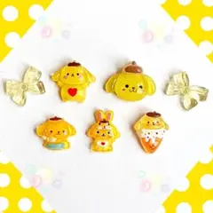 ポムポムプリン　ネイルパーツ　5種類＋黄色リボン