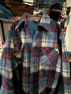 70s VanCrt チェック ウール シャツジャケット / ジャケット メンズ