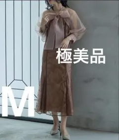 m*様 【極美品】【niana】ボウタイリボンボレロキャミワンピセットドレスM