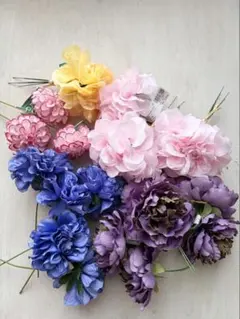 造花 アートフラワー まとめ売り レッド系　お正月　アーティフェイシャルフラワー 造花 アートフラワー まとめ売り レッド系 お正月 アーティ