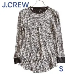 送料無料　J.CREW レオパード柄　長袖　ロンT ブラウン　スモールのサムネイル