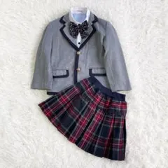 女の子　セレモニースーツ　セットアップ　プリーツスカート　チェック