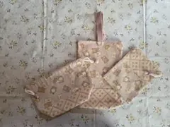 ハートを持ったクマさんの靴袋・お弁当袋・コップ袋の３セット