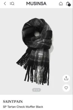 SAINTPAIN SP Tartan Check Muffler Black