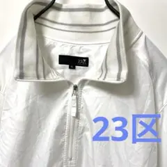 美品　23区スポーツ　ハーフジップ ナイロンジャケット XL ホワイト　ゴルフ