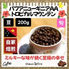 自家焙煎 コーヒー豆 パプアニューギニアAA トロピカルマウンテン 豆200g