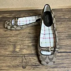 （K25800）COACH コーチ フラットシューズ パンプス 6B（約23㎝）