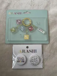 嵐を旅する展覧会 アクリルキーチェーン、缶バッジセット