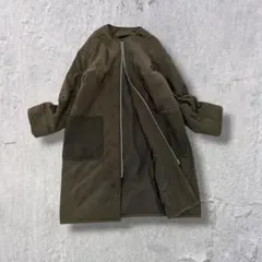 Mila Owen キルティングロングコート オリーブ きれいめ カジュアル