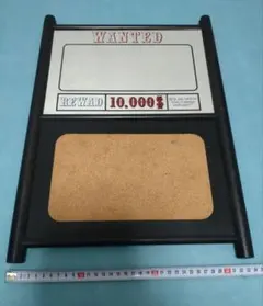 壁掛けミラー　鏡　コルクボード付き　昭和レトロ