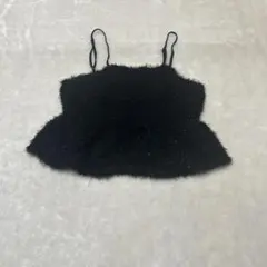 未使用　黒色のラメ入りキャミソールビスチェ