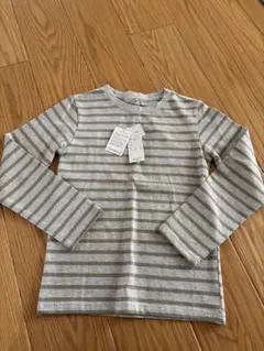 新品タグ付き　ストライプ柄 長袖カットソー キッズ　140 綿100