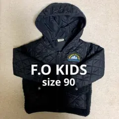 F.O KIDS ブラック フリース キルティング ボアジャケット 90サイズ