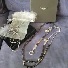 kaja bijouxゴールドチェーン ネックレス ネイビーリボン 新品未使用 