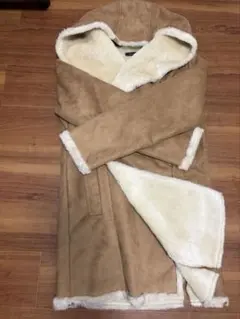 Relore フード付きベージュムートンコート