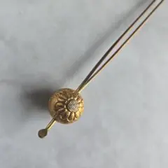 アンティーク　金工　玉　簪　銀かんざし　ゴールド　菊　せ1　着物　浴衣　骨董
