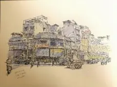 オリジナル　油性色鉛筆画『氷川丸　横浜』 オリジナル 油性色鉛筆画『氷川丸 横浜』 - メルカリ