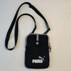 PUMA プーマ　子ども　ショルダーバッグ　ポシェット　黒　スマホ　修学旅行