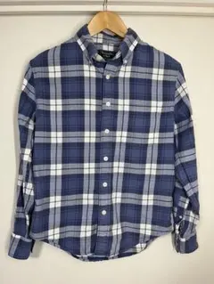 【定番】アバクロ ネルシャツ 青白 XSサイズ