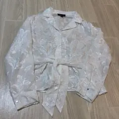 JONES NEW YORK 花柄 七分袖 シアーブラウス ピンクMサイズ - メルカリ