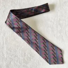 Dior ネクタイ 総柄 ストライプ ブラウン ピンク