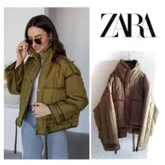 ZARA/中綿 ソフトキルティング ジャケット XS