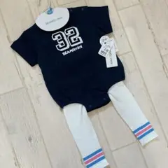 (タグ付き新品)BEAMS mini♡レギンス付きロンパース80