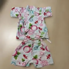 SKÄPE 朝顔　金魚柄　甚平 サイズ80